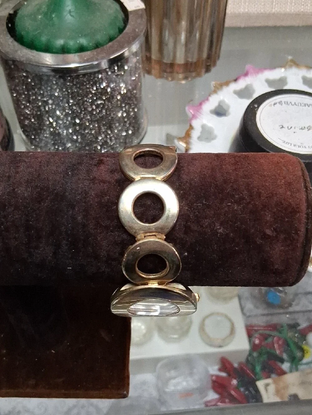 Geneva Gold Bracelet-Style Round Face Women's Watch